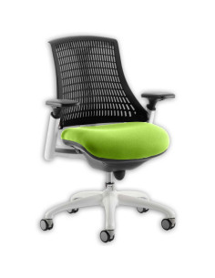 Flex Task Operator Chair Black Back Bespoke Colour Seat Myrrh Green KCUP0746