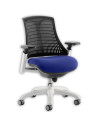 Flex Task Operator Chair Black Back Bespoke Colour Seat Stevia Blue KCUP0747