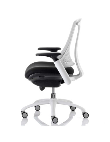 Flex Task Operator Chair Black Back Bespoke Colour Seat Stevia Blue KCUP0747