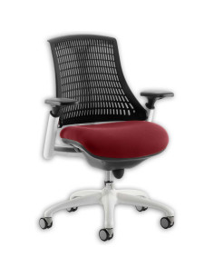 Flex Task Operator Chair Black Back Bespoke Colour Seat Ginseng Chilli KCUP0750