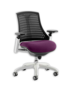 Flex Task Operator Chair Black Back Bespoke Colour Seat Tansy Purple KCUP0752