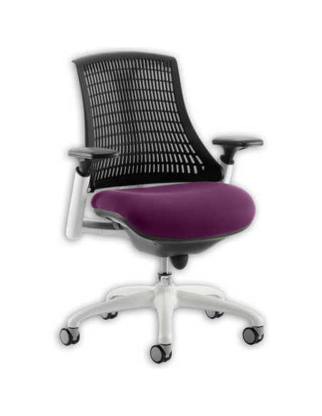 Flex Task Operator Chair Black Back Bespoke Colour Seat Tansy Purple KCUP0752 - pic 32702 | FastDaddyshop