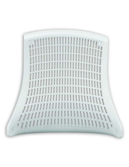 Flex Task Operator Chair White Back Bespoke Colour Seat Stevia Blue KCUP0763 - pic 32719 | FastDaddyshop