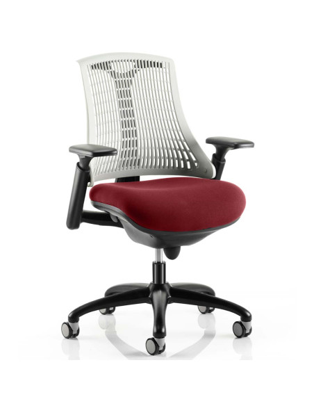 Flex Task Operator Chair White Back Bespoke Colour Seat Ginseng Chilli KCUP0766 - pic 32733 | FastDaddyshop