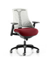 Flex Task Operator Chair White Back Bespoke Colour Seat Ginseng Chilli KCUP0766