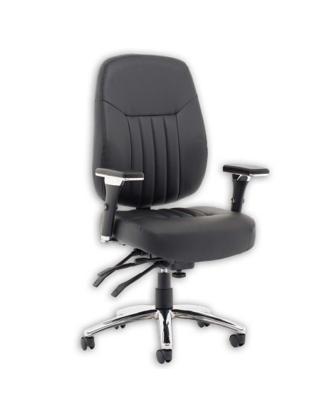 Barcelona Deluxe Black Leather Operator Office Chair OP000241 - pic 32743 | FastDaddyshop