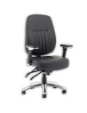Barcelona Deluxe Black Leather Operator Office Chair OP000241