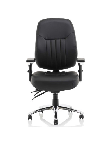 Barcelona Deluxe Black Leather Operator Office Chair OP000241