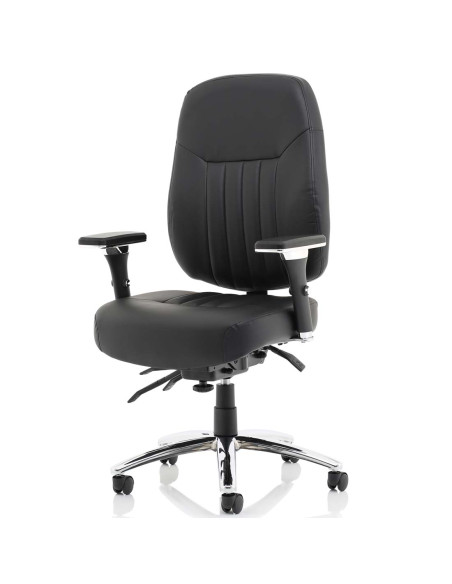 Barcelona Deluxe Black Leather Operator Office Chair OP000241 - pic 32745 | FastDaddyshop