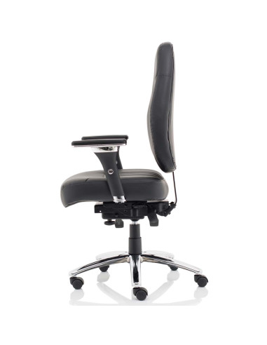 Barcelona Deluxe Black Leather Operator Office Chair OP000241