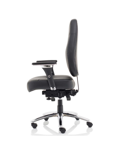 Barcelona Deluxe Black Leather Operator Office Chair OP000241 - pic 32746 | FastDaddyshop