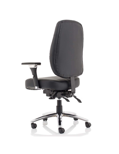 Barcelona Deluxe Black Leather Operator Office Chair OP000241
