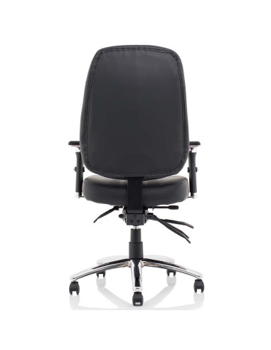 Barcelona Deluxe Black Leather Operator Office Chair OP000241