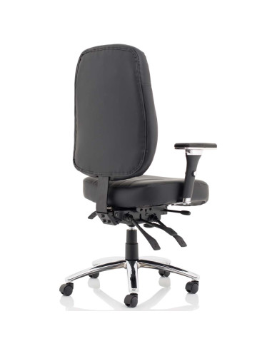 Barcelona Deluxe Black Leather Operator Office Chair OP000241