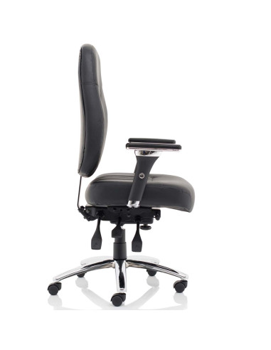 Barcelona Deluxe Black Leather Operator Office Chair OP000241