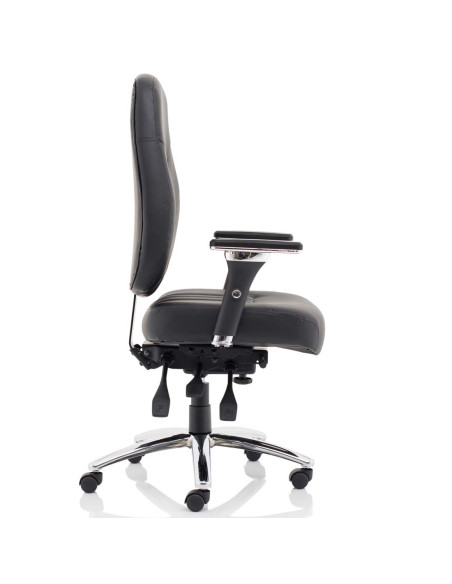 Barcelona Deluxe Black Leather Operator Office Chair OP000241 - pic 32750 | FastDaddyshop