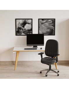 Barcelona Deluxe Black Fabric Operator Office Chair OP000242 2