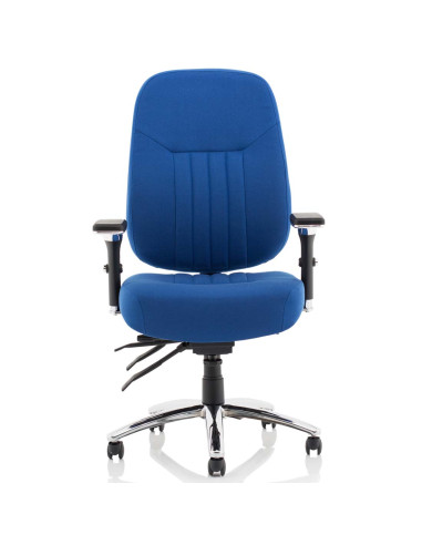 Barcelona Deluxe Blue Fabric Operator Office Chair OP000243
