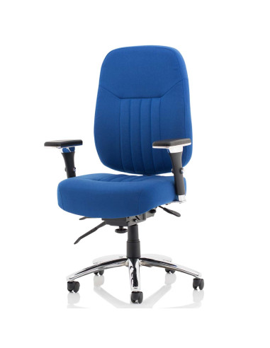Barcelona Deluxe Blue Fabric Operator Office Chair OP000243