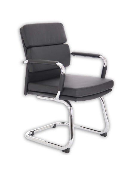 Advocate Visitor Office Chair Black Soft Bonded Leather With Arms BR000206 - pic 32797 | FastDaddyshop