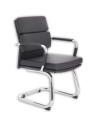 Advocate Visitor Office Chair Black Soft Bonded Leather With Arms BR000206