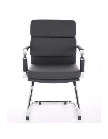 Advocate Visitor Office Chair Black Soft Bonded Leather With Arms BR000206 - pic 32798 | FastDaddyshop