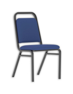 Banqueting Stacking Visitor Office Chair Black Frame Blue Fabric (MOQ of 4) BR000197