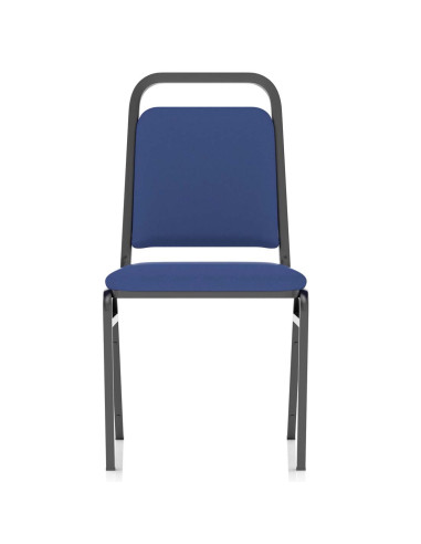 Banqueting Stacking Visitor Office Chair Black Frame Blue Fabric (MOQ of 4) BR000197