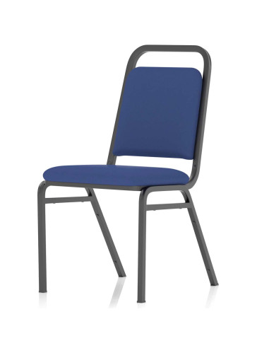 Banqueting Stacking Visitor Office Chair Black Frame Blue Fabric (MOQ of 4) BR000197