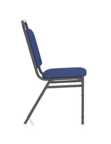 Banqueting Stacking Visitor Office Chair Black Frame Blue Fabric (MOQ of 4) BR000197