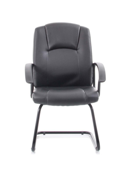 Bella Black Leather Cantilever Office Chair with Black Frame BR000300 - pic 32816 | FastDaddyshop