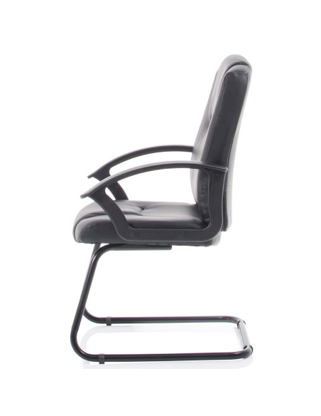 Bella Black Leather Cantilever Office Chair with Black Frame BR000300 - pic 32818 | FastDaddyshop