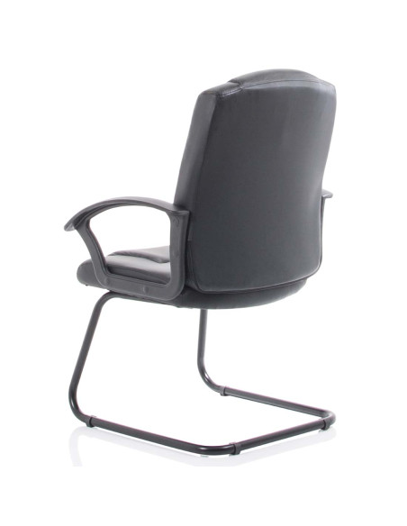 Bella Black Leather Cantilever Office Chair with Black Frame BR000300 - pic 32819 | FastDaddyshop