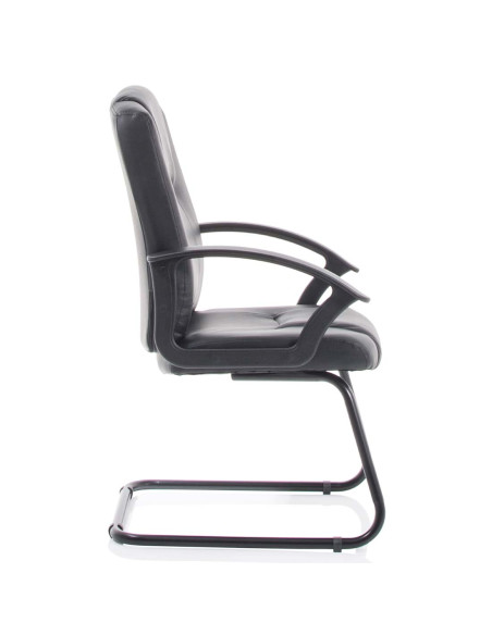 Bella Black Leather Cantilever Office Chair with Black Frame BR000300 - pic 32822 | FastDaddyshop