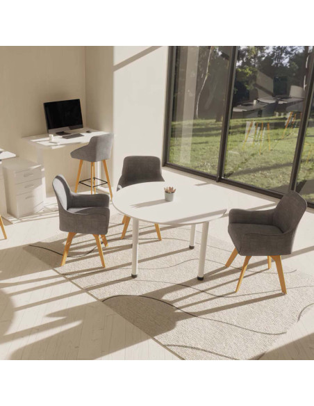 Carmen Bespoke Copper Fabric Wooden Leg Office Chair KCUP1944 - pic 32891 | FastDaddyshop