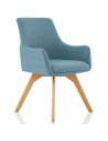 Carmen Bespoke Quench Fabric Wooden Leg Office Chair KCUP1945