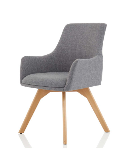 Carmen Bespoke Quench Fabric Wooden Leg Office Chair KCUP1945 - pic 32897 | FastDaddyshop