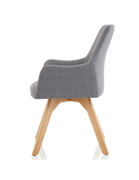 Carmen Bespoke Quench Fabric Wooden Leg Office Chair KCUP1945 - pic 32898 | FastDaddyshop