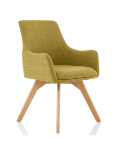 Carmen Bespoke Spark Fabric Wooden Leg Office Chair KCUP1946