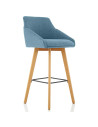 Carmen Bespoke Quench Fabric Wooden Leg High Stool KCUP1949