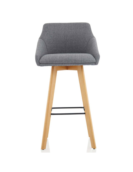 Carmen Bespoke Quench Fabric Wooden Leg High Stool KCUP1949 - pic 32934 | FastDaddyshop