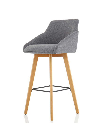 Carmen Bespoke Quench Fabric Wooden Leg High Stool KCUP1949 - pic 32935 | FastDaddyshop
