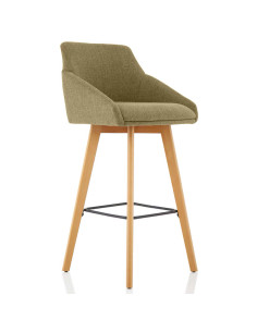 Carmen Bespoke Wire Fabric Wooden Leg High Stool KCUP1951