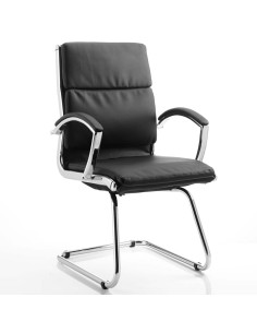 Classic Cantilever Visitor Office Chair Black With Arms BR000030