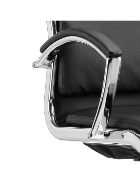 Classic Cantilever Visitor Office Chair Black With Arms BR000030 - pic 32958 | FastDaddyshop