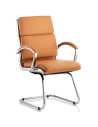 Classic Cantilever Visitor Office Chair Tan With Arms BR000031