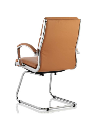 Classic Cantilever Visitor Office Chair Tan With Arms BR000031