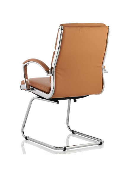 Classic Cantilever Visitor Office Chair Tan With Arms BR000031 - pic 32961 | FastDaddyshop