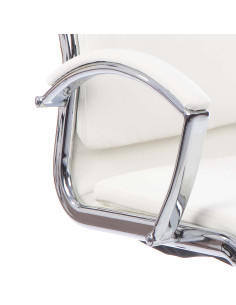 Classic Cantilever Visitor Office Chair White With Arms BR000032 2