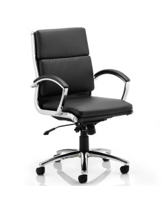 Classic Executive Office Chair Medium Back Black With Arms EX000010